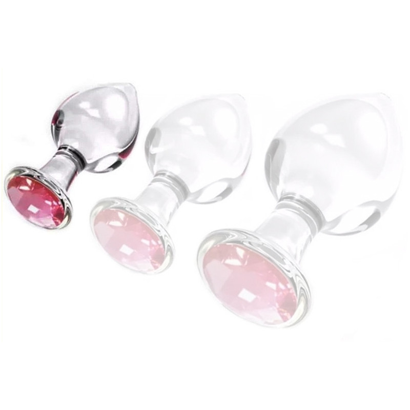 Generique Plug Bijou en Verre Diamond Glassy S 6.5 x 2.7cm